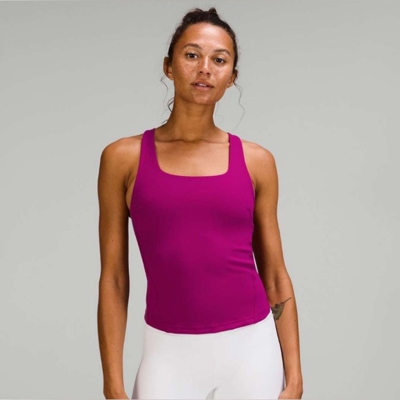 lululemon athletica Tops - Lululemon InStill Square Neck Tank Top in Magenta Purple, Size 10